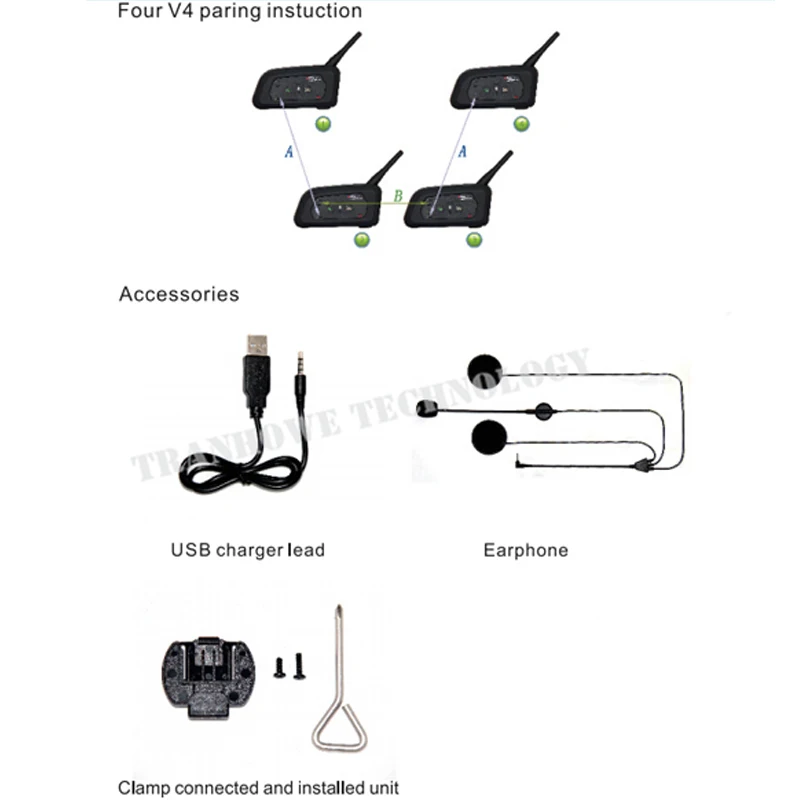 4-Riders-1200m-FM-Full-Duplex-BT-Bluetooth-Motorcycle-Helmet-Intercom-Noise-Cancelling-Interphone-Headset-Free (1)