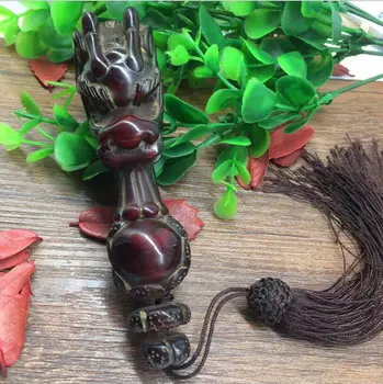 

Copper statue DIY ox horn antique faucet handlebar carving Xianglong TuRui hanging ornament