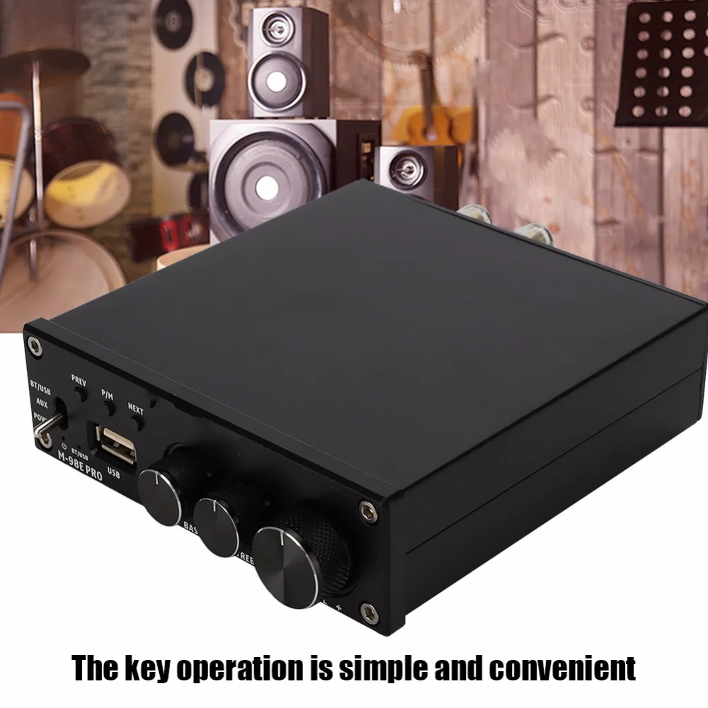 Bluetooth 5,0 160W+ 160W позолоченный RCA 2 канальный цифровой аудио аккустическая система для Мощность усилитель Поддержка диск Вход DC24-25V 110-240V