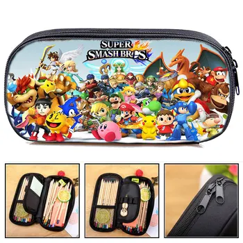 

Cartoon Super Mario Smash Bros Stationery Bag Functionary Students Pencil Bag Anime High Quality Pencil Bag Beautiful Pen Bag