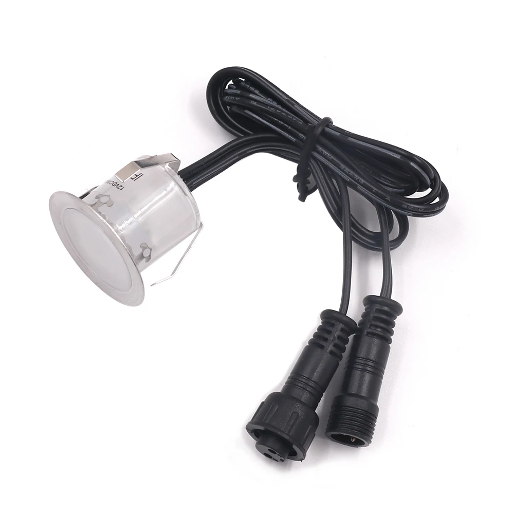 LED Deck Lights 1PC DC12V LED Deck Light IP67 Waterproof Underground Lamp Recessed Landscape Spotlight Garden Pathway Step Deck Light