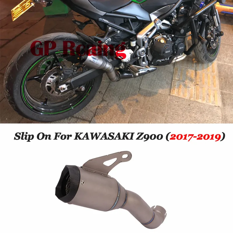 Titanium Alloy Slip On For KAWASAKI Z900 NINJA 900 20117 2018 2019 Motorcycle System Exhaust Pipe Esacape Moto Laser LOGO |