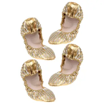

2Pairs Ladies Belly Dance Shoes Slippers Flats Ballet Gymnastics Schuhe L,XL