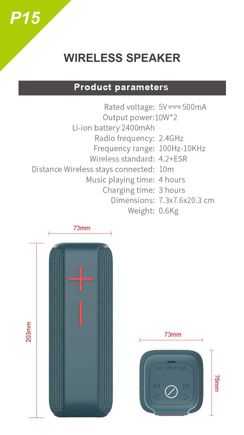 Беспроводная bluetooth Колонка Hopestar P15 Портативная звуковая колонка 20 Вт супер