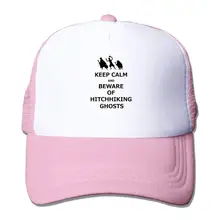 Сохраняй спокойствие и будьте осторожны, призраков из сетчатого материала Бейсбол Кепки, розовый, один размер