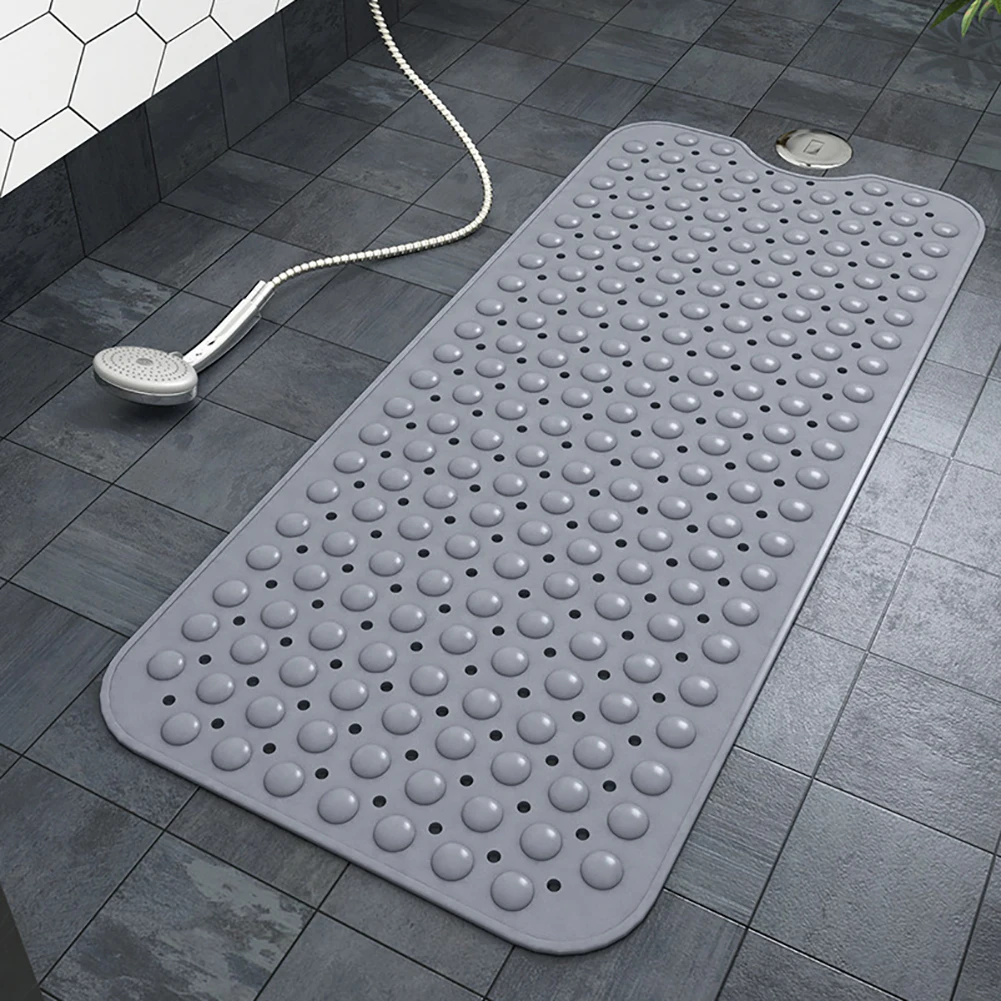 gray 40x100 см Прямоугольный ПВХ Противоскользящий коврик для ванной мягкий массажный коврик для ванной комнаты присоска нескользящий коврик для ванной коврик для душа - Цвет: gray