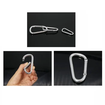 

Spring Carabiners Belt Clip Buckle Silver 47*25mm Lightweight Aluminum