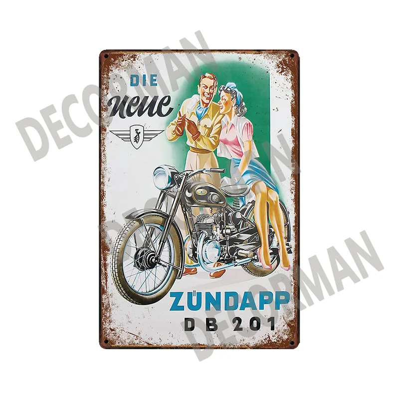 [Mike86] ZUNDAPP Triump пользовательские двигатель оловянный знак потертый шик ретро настенная живопись Рождественский подарок 20*30 см LTA-1702