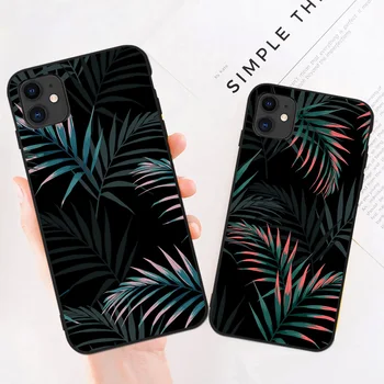 Hot Art  Banana Leaf Phone Case For iPhone 12 11 Pro Max XR XS Max 6S 7 8 Plus X SE 2020 Luxury Soft  Silicone Back Cover Cases 2