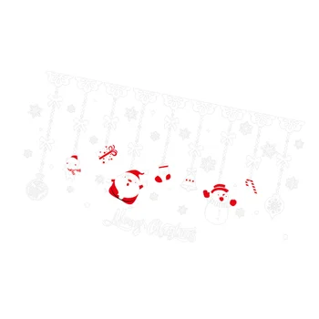 

1Pc Sticker Snowman Snowflake Santa Christmas Decal Snowman Decal for Window Shop