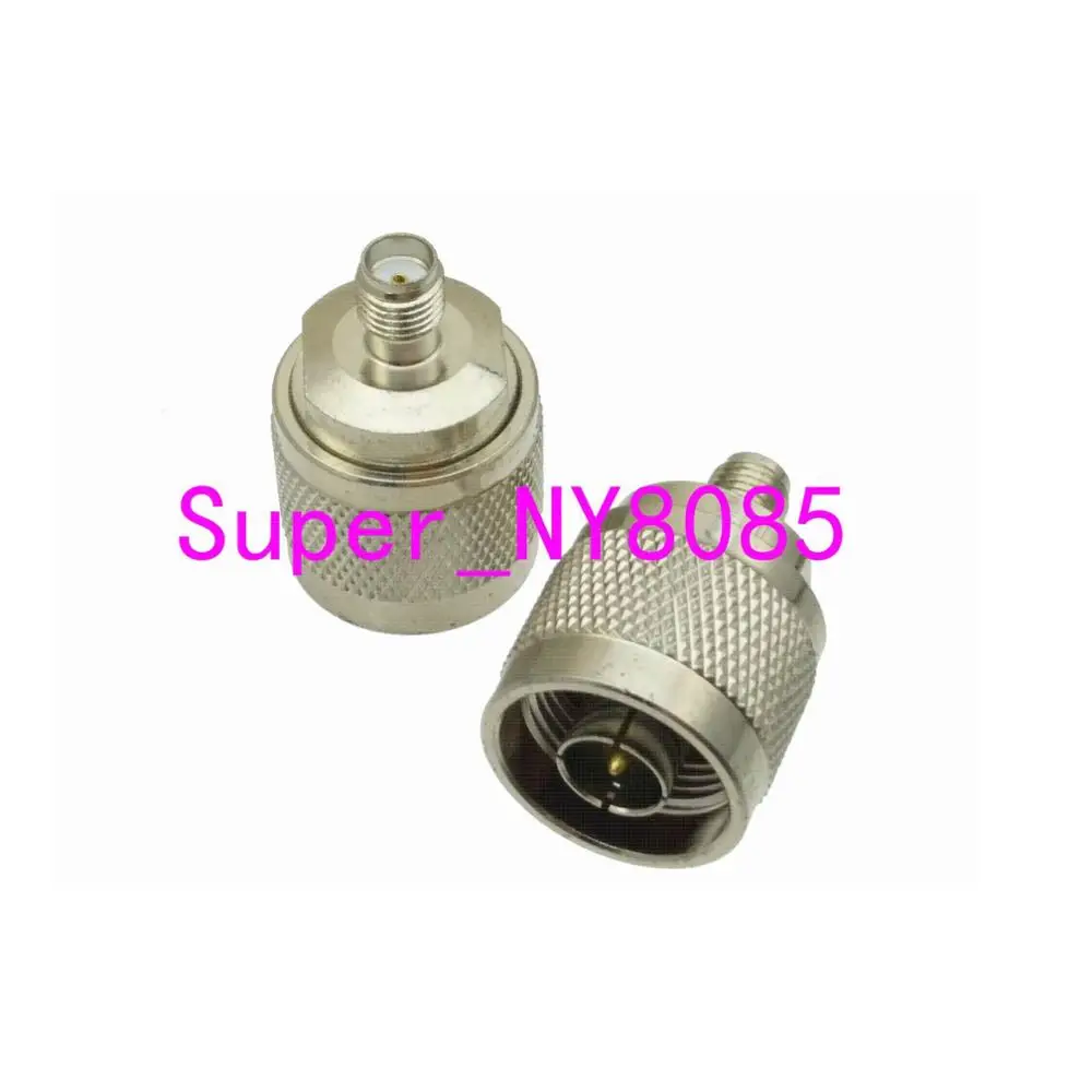 

N male plug to SMA female jack RF coaxial adapter connector Nickel