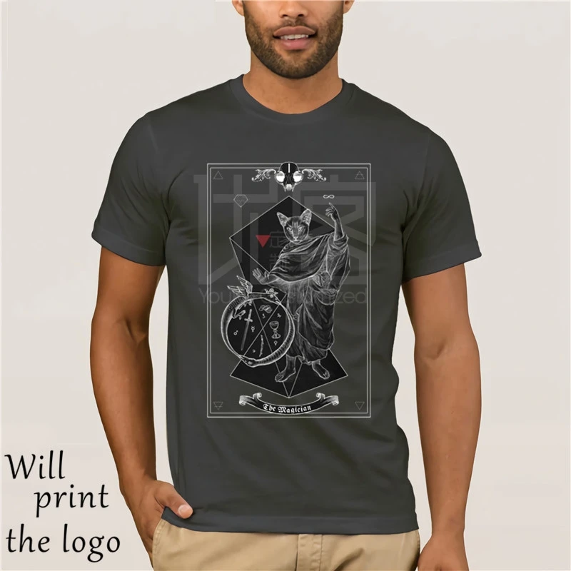 Tarocchi Il Mago I invertito Casual Magliette e camicette T Shirt per I Ragazzi di Estate Tessuto di Cotone O-Neck T Shirt di