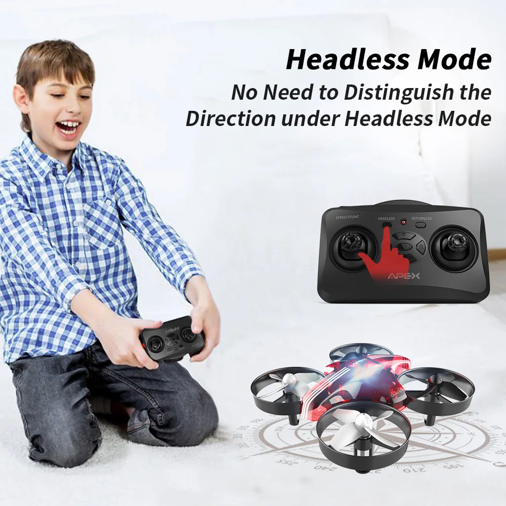 Tanie Apex Red global drone Mini zdalnie sterowany dron helikopter bezgłowy Mini Quadrocopter drone najlepsza zabawka dla dzieci zabawki