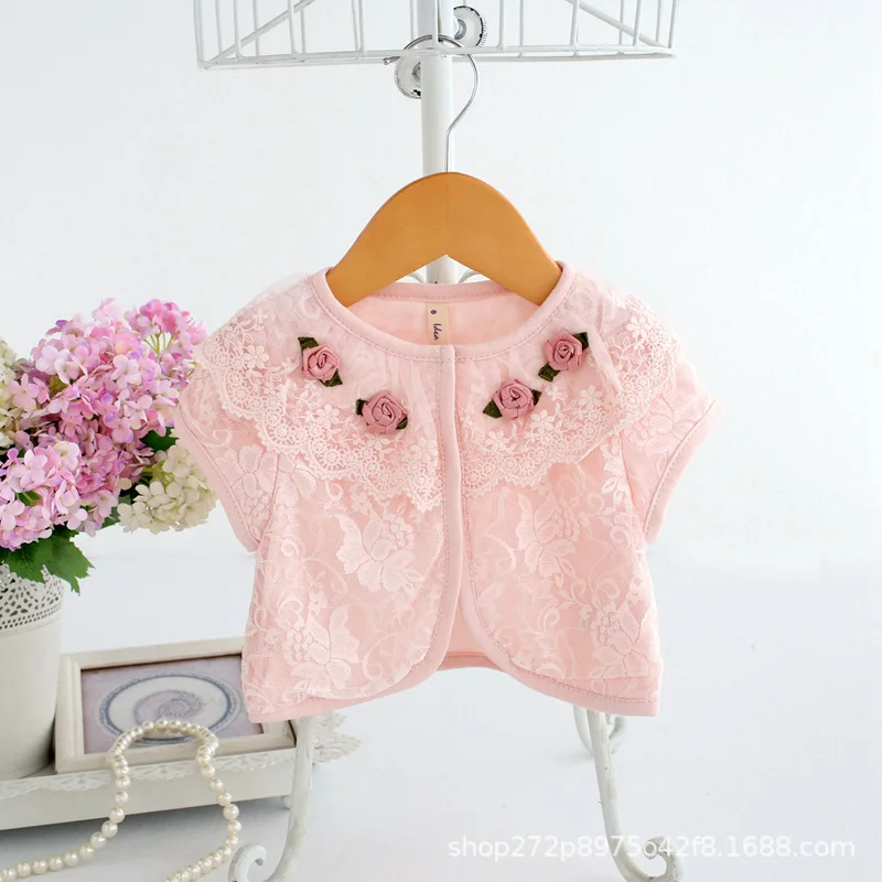 

Childrenswear Girls' Shawl Idea Fish Brand 0-3-Year-Old Korean-style Versatile Air Conditioner Handmade Bead Small 6082