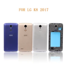 10 шт. крышка батареи для LG K8 2017X240 M200 M210 Корпус чехол задняя крышка батареи объектив камеры стекло средняя рамка отпечаток пальца