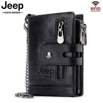 

Hot 2020 Genuine Cowhide Leather Men's Wallet Small Portomonee Card Holder Walet Perse Male Money Pocket Design Men New Purse