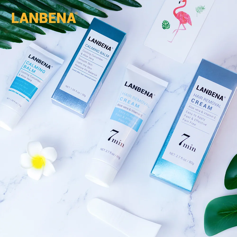 

80g LANBENA Hair Removal Cream Painless Removal Depilation Calming Balm Gentle Effective Epilator Nourishing Repairing Body Care