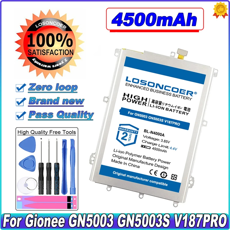 

LOSONCOER BL-N4000A 4500mAh Battery For Gionee GN5003 GN5003S V187PRO Mobile Phone Battery