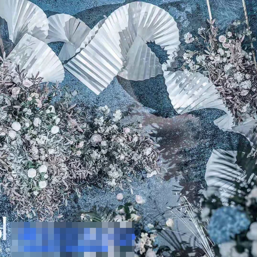

Custom Creative Corrugated Background Decoration Origami Wedding Scene Layout Props Wedding Paper Carving Wave Wedding Custom