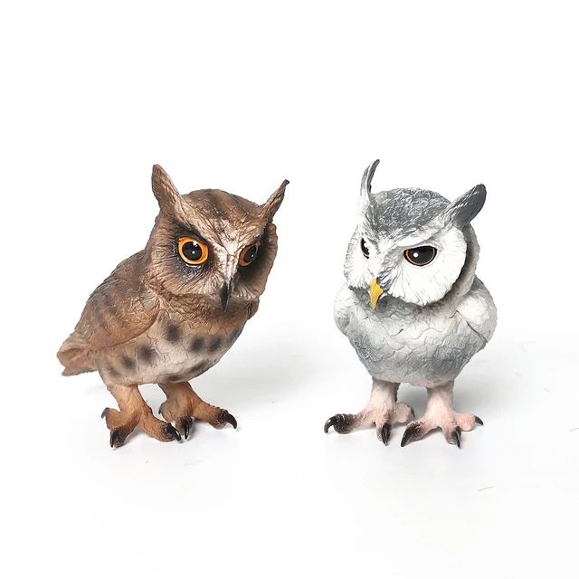 동물 수집용 현실적인 올빼미 모델 입상으로 동물원 동물의 다양한 세계 탐험