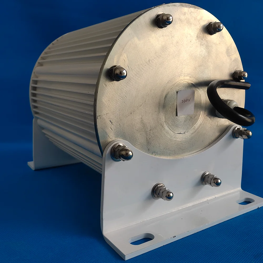 Grand générateur alternatif 1kw ~ 10kw 24V 48V 220V, alternateur à aimant  Permanent sans engrenage, faible RPM pour Turbine à vent et à eau, moteur