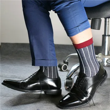 

Men's Socks Male Formal Dress Socks Black Socks Men's Business Socks Sexy Men's Dress Socks Breathable Men's Cotton Stripe Socks