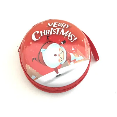 Merry Christmas монета красный кошелек для девочек маленький кошелек черный кошелек сумка для макияжа дорожный Органайзер сумка Детский бумажник кошелек для монет - Цвет: 6