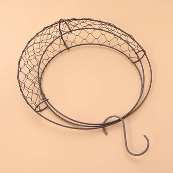 

1PCS Moon Shape Iron Wire Wreath Hanging Metal Frame Cafe Home Wedding Flower Succulent Plant Pot Holder
