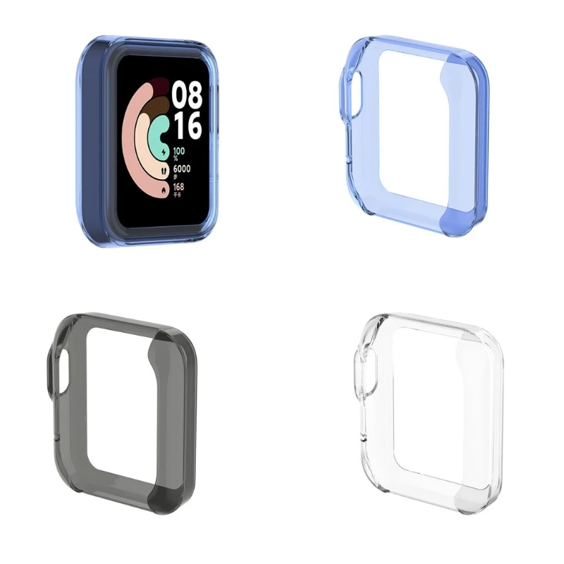 Coque de protection en peau de boîtier de montre en TPU Ultra-mince pour-Xiaomi Mi Watch Lite Version globale pour les accessoires de montre Redmi_voghion.com