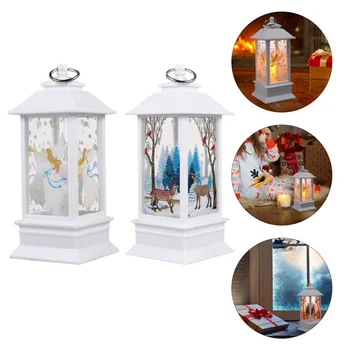 

2pcs Decorative LED Lamp Adornment Christmas Lamp Decor Night Lamp for Home