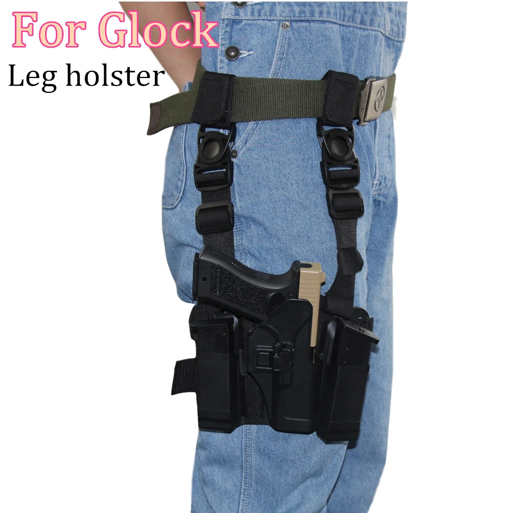 TACTICAL CQC Right Hand for Glock  Drop Leg Thigh Gun Holster 17 19 22 23 31