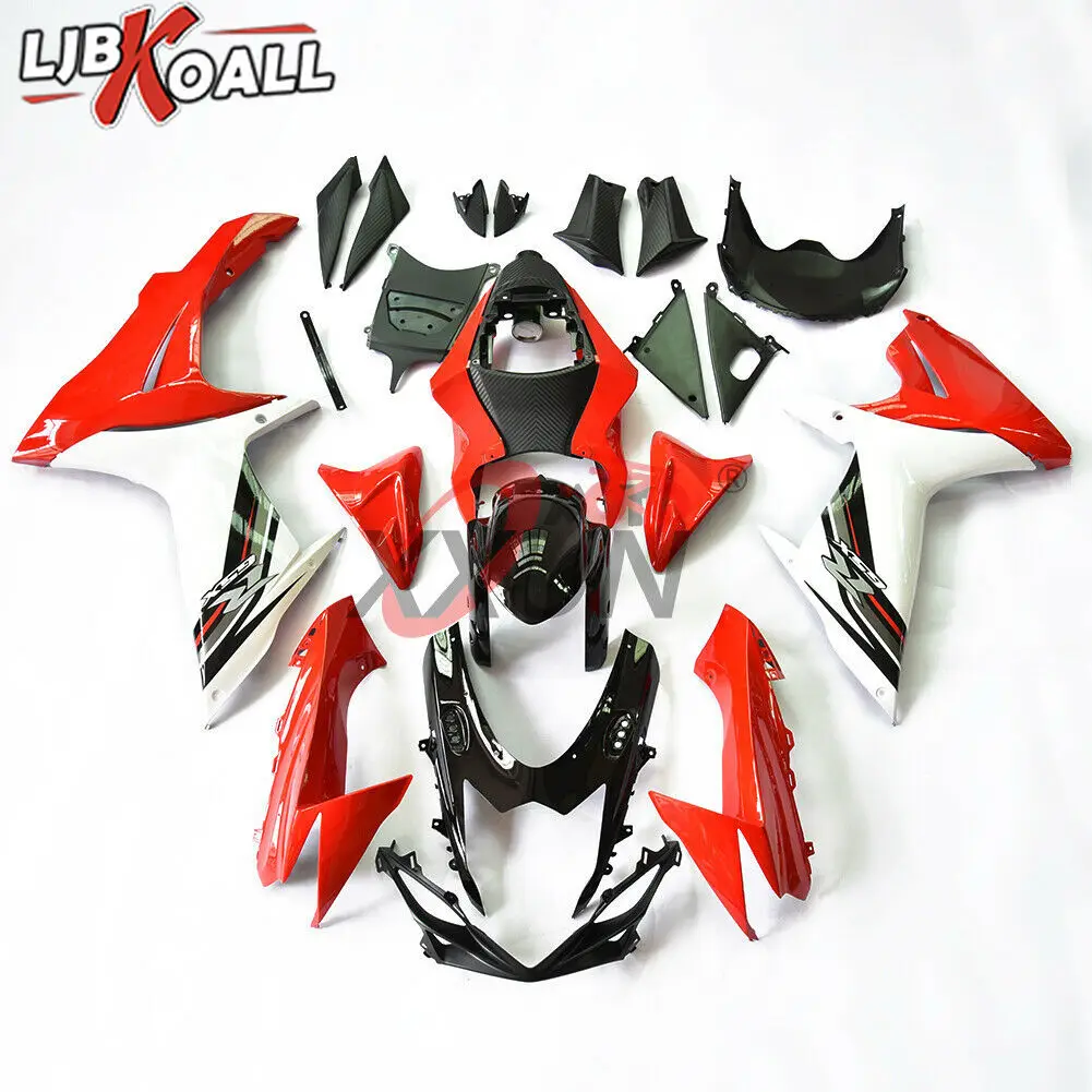 GSXR600 GSXR750 красный, белый полный набор корпусных деталей комплект для Suzuki GSX-R 600 750 2011 2012 2013