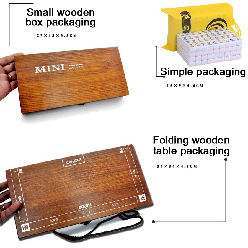 Hot Mini Mahjong Portable Folding Wooden Boxes Majiang Set Table Game Mah-jong Travel Travelling Board Game Indoor Entertainment Hot Mini Mahjong Portable Folding Wooden Boxes Majiang Set Table Game Mah-jong Travel Travelling Board Game Indoor Entertainment