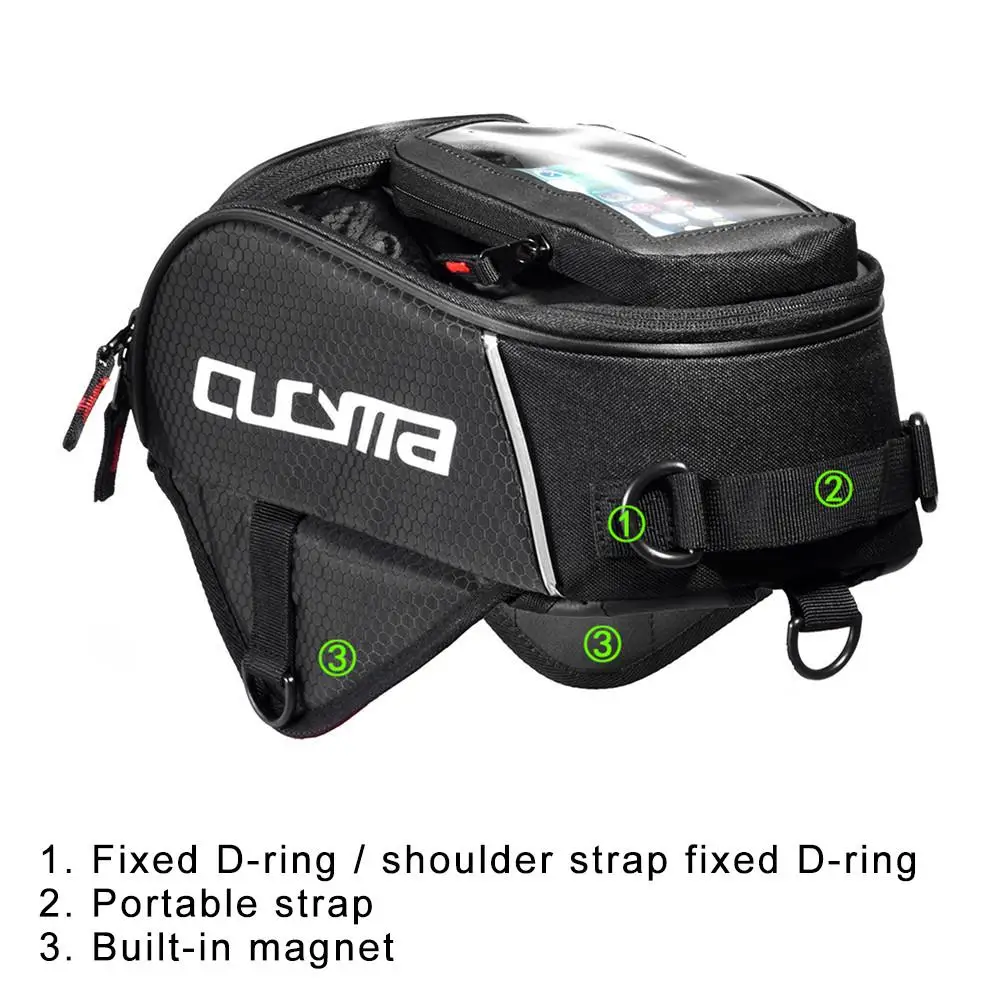 Мотоциклетная сумка на бак, водонепроницаемая мотоциклетная сумка на магните, сумка на плечо, чехол для телефона, для смартфона/gps, большой экран