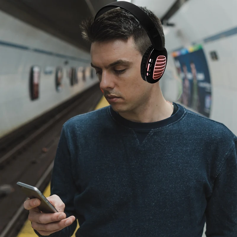 IG-BINAI V79 Беспроводная bluetooth-гарнитура C-type AUX складные басовые стерео наушники с микрофоном гарнитура игровая гарнитура