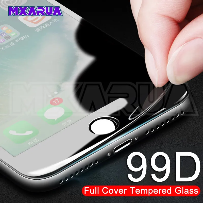 

99D Full Cover Tempered Glass on the For iPhone X XR XS 11 Pro Max Screen Protector iPhone 8 7 6 6s Plus Protective Glass Film