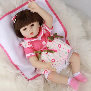 

Rebirth Doll Reborn Baby Doll Short Hair Bebe Doll Lifelike Soft Touch Silicone Girl Gifts Doll Reborns Toddlers Doll Girl Gift