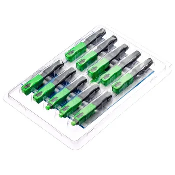 

100 Pcs FTTH SC APC Optical Fiber Cable Quick Connector Fast Cold Connection Adapter for CATV Network