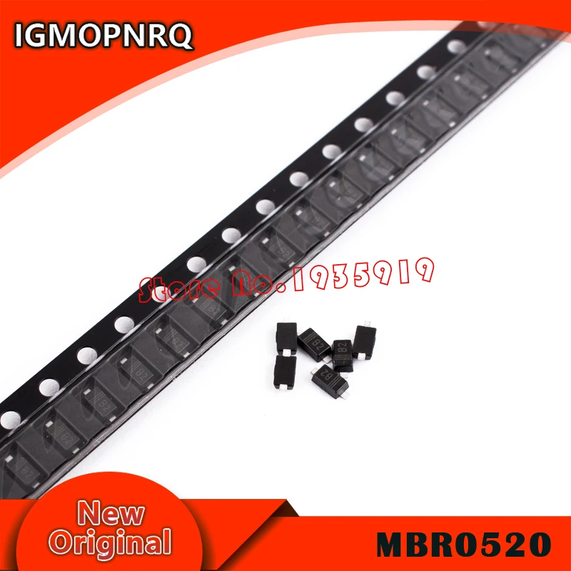 

100PCS MBR0520LT1G SOD123 MBR0520 SOD Surface Mount Schottky Power Rectifier new and original