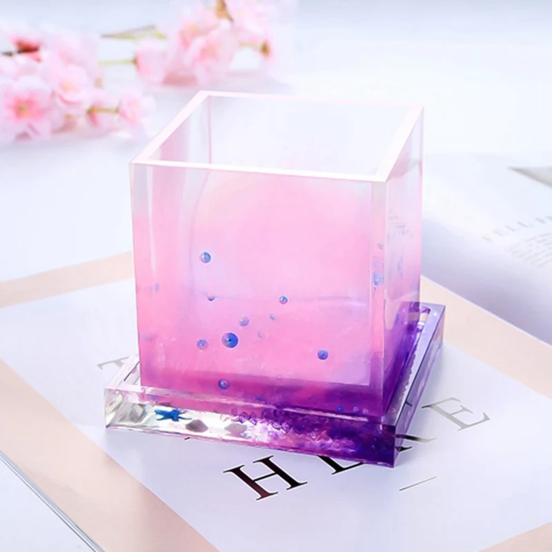 Силиконовые формы DIY чашки коврик ручной работы формы ремесла эпоксидной смолы геометрическая форма шестиугольная квадратная круглая термальная Прямая поставка
