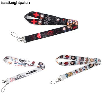 

E1934 Cartoon Grey's Anatomy Neck Strap Lanyard Key Card Identification Gym Mobile Phone Strap USB Badge Holder DIY Cord Hanging