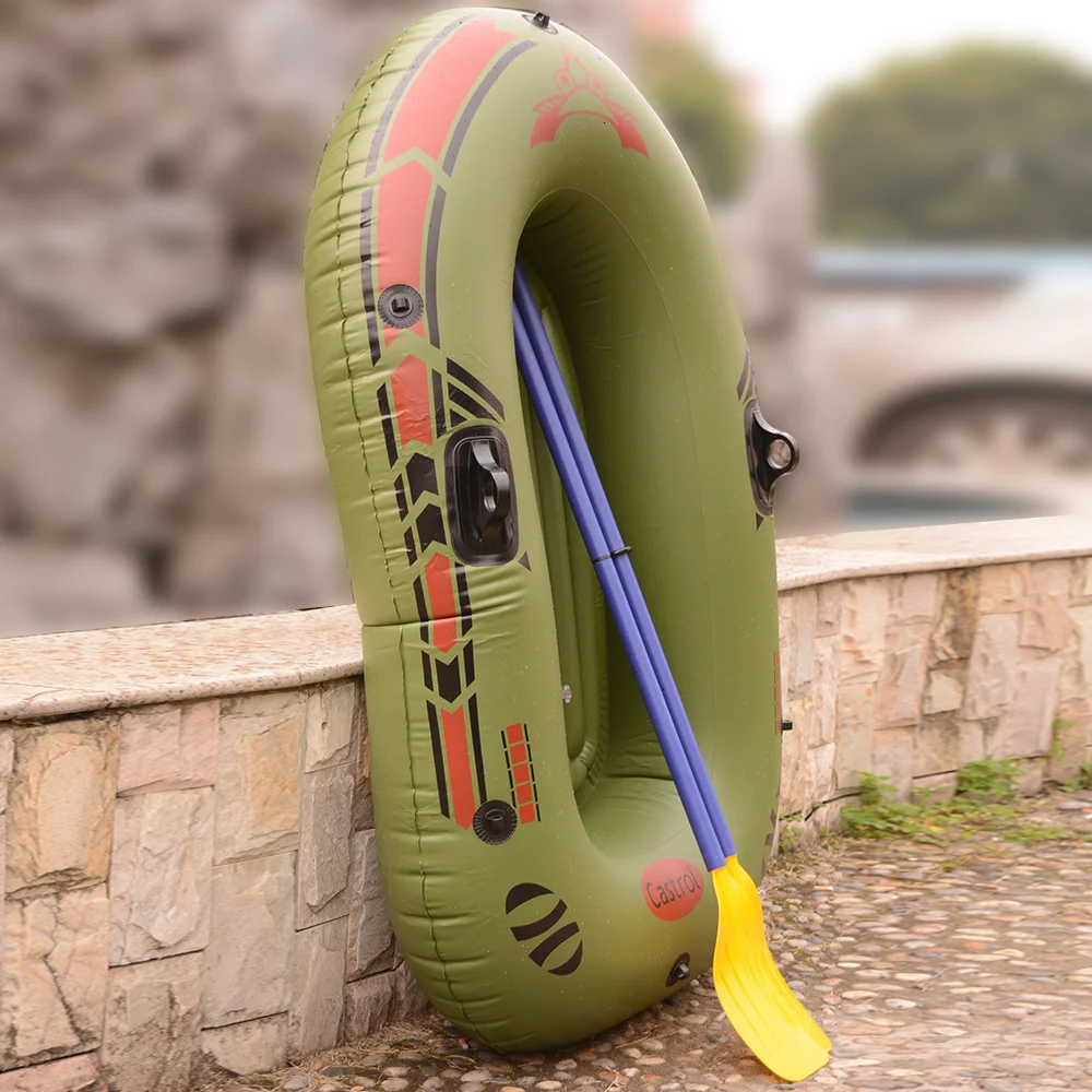 1 Person Inflatable Fishing Boat High Quality Liferaft Rubber Boat 170x100cm PVC Portable Drifting Fishing Boat with Paddles (19)