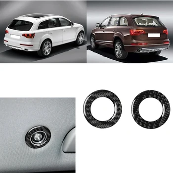 

2 Pcs/set Rear Reading Light Frame Cover Trim Carbon Fiber Sticker Decals Replacement for Q7 SQ7 4M 2016-2019