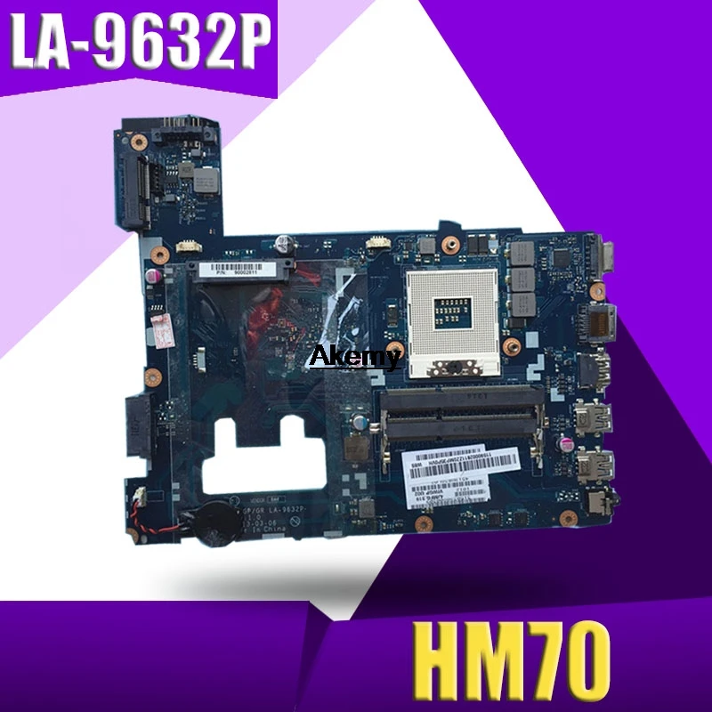 

LA-9632P Laptop motherboard for Lenovo G400 original mainboard HM70 (support Pentium CPU only)