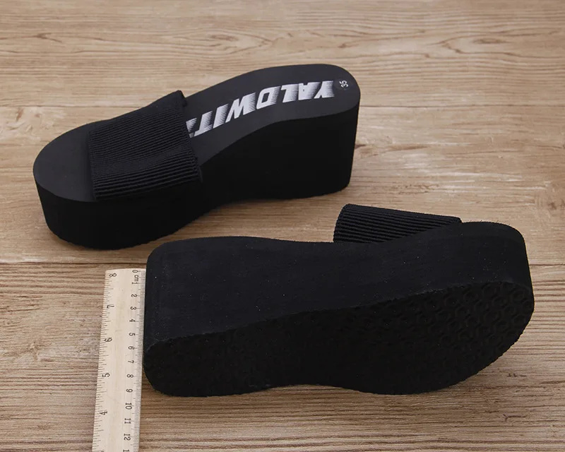 Г., дешевые простые тапочки Chanclas из эластичной ткани женские пляжные вьетнамки на высоком каблуке, летняя женская обувь на платформе
