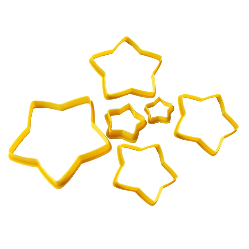 

6pcs 3D DIY Heart Star Cake Mold Christmas Tree Cookies Cake Cutter Mold Set Kitchen Accessories Baking Tool