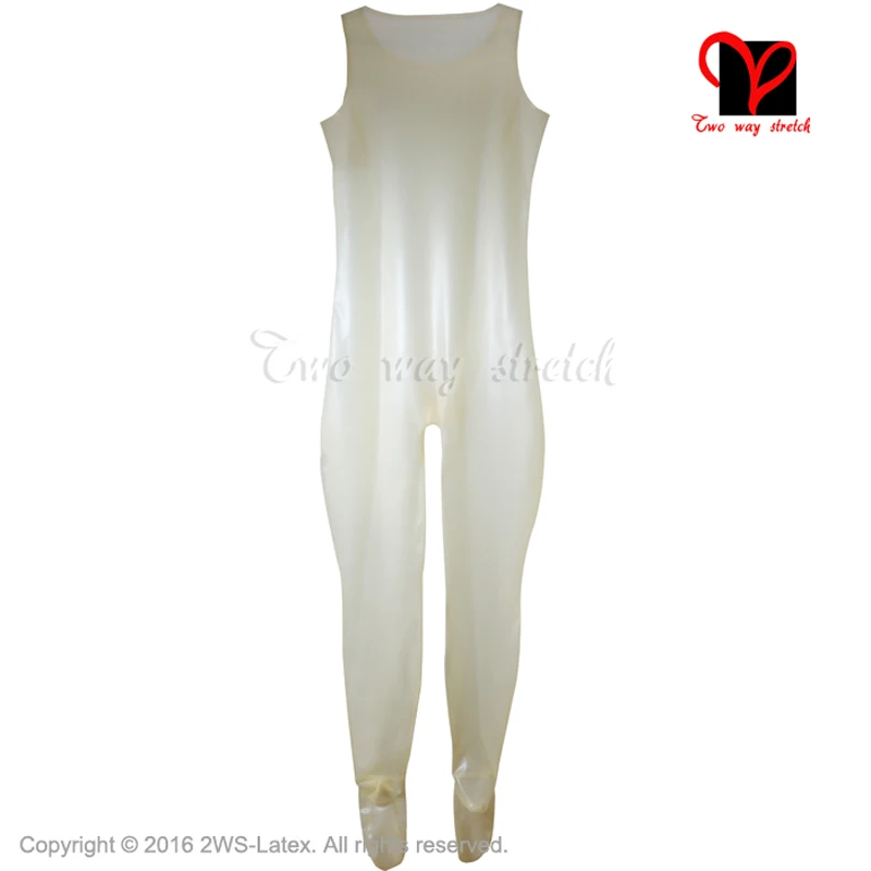 Sleeveless Sexy Black Latex Catsuit with feet socks Penis Sheath condom Rubber catsuit Gummi overall zentai jumpsuit plus LT-049