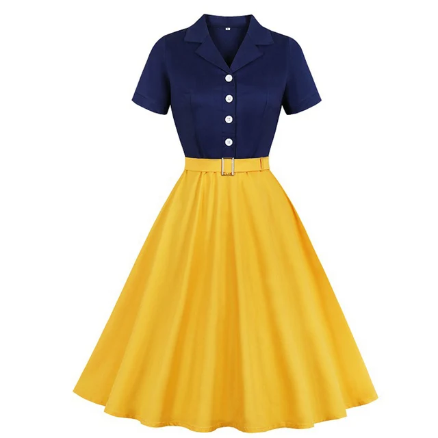 yellow vintage dresses