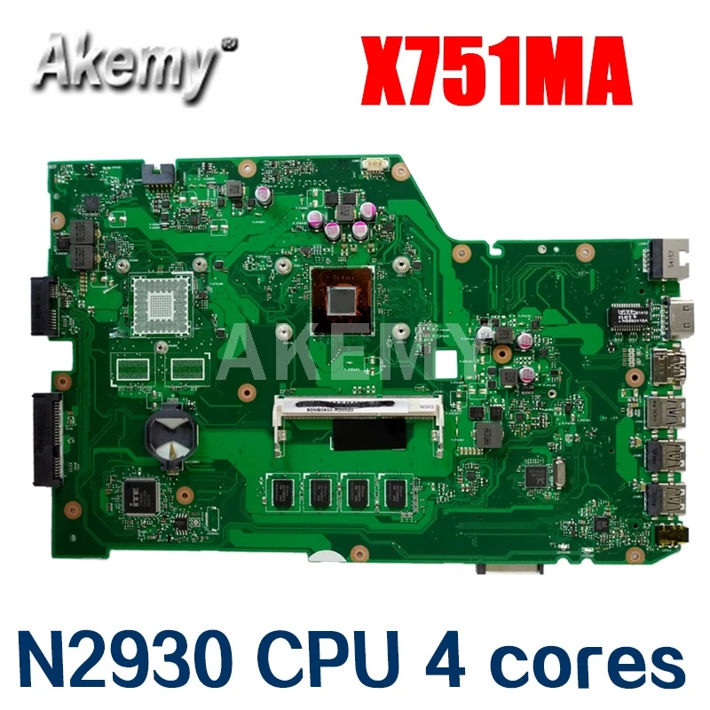 Материнская плата для ноутбука Amazoon X751MA For Asus X751MJ X751M K751M X751 протестированная