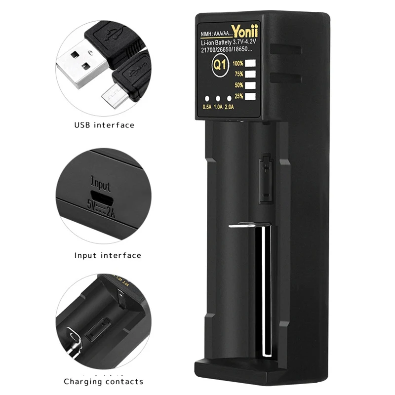 18650 Зарядное устройство USB интеллектуальное Ni MH 21700 зарядное для литиевых батарей